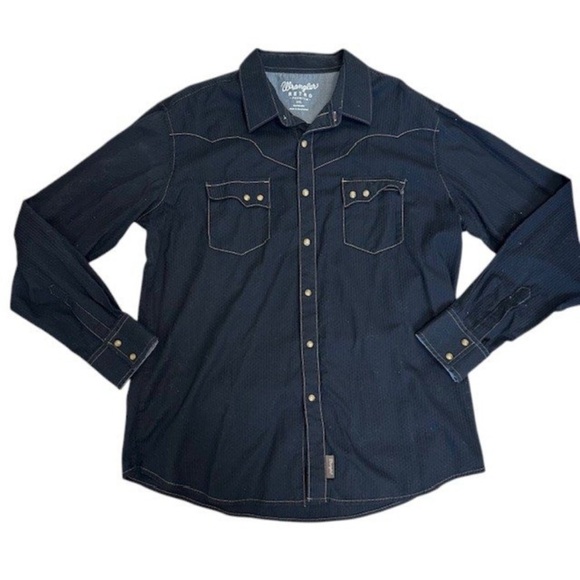 Wrangler Retro Black Western Button Down Shirt - Picture 4 of 11